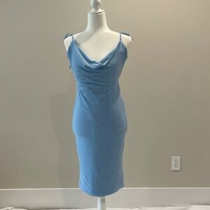 Oh Polly Light Blue Backless Dress, Size 8 Womens Dress With Tags On, Brand New